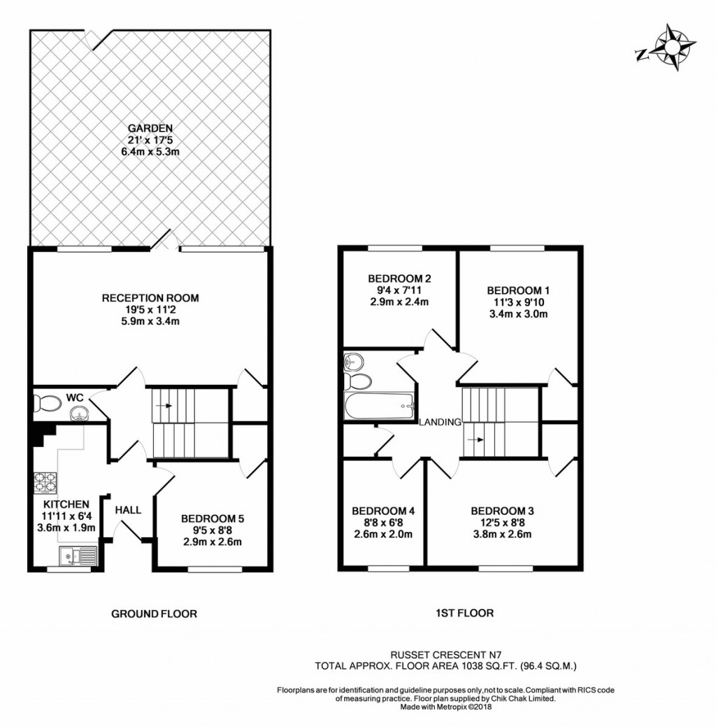 Floorplans For Russet Crescent, LONDON