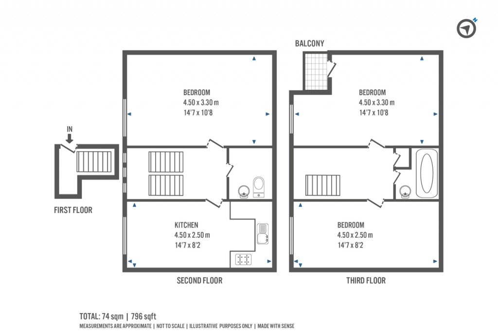 Floorplans For Sussex Way, London