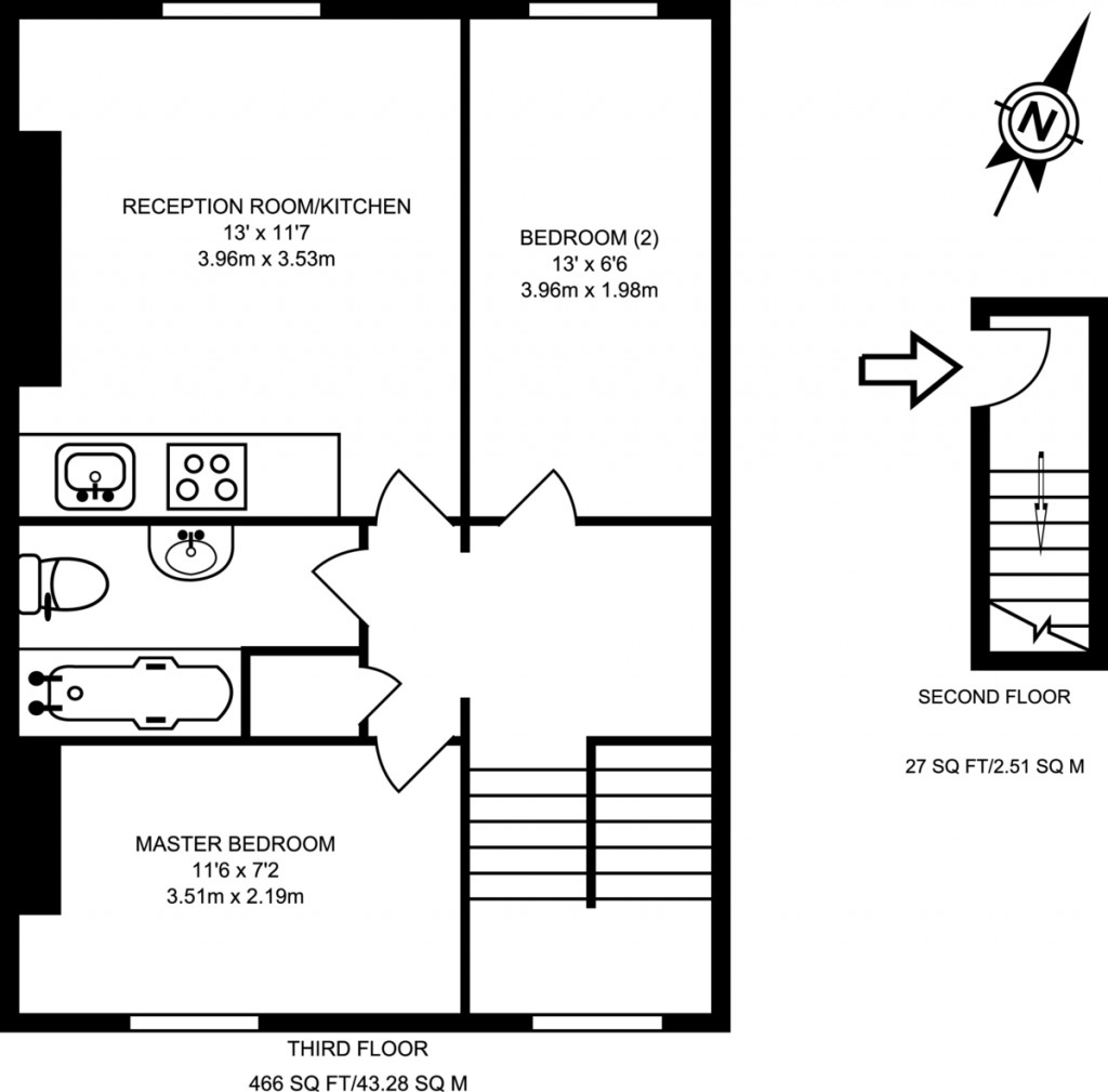 Floorplans For Arthur Road, Holloway