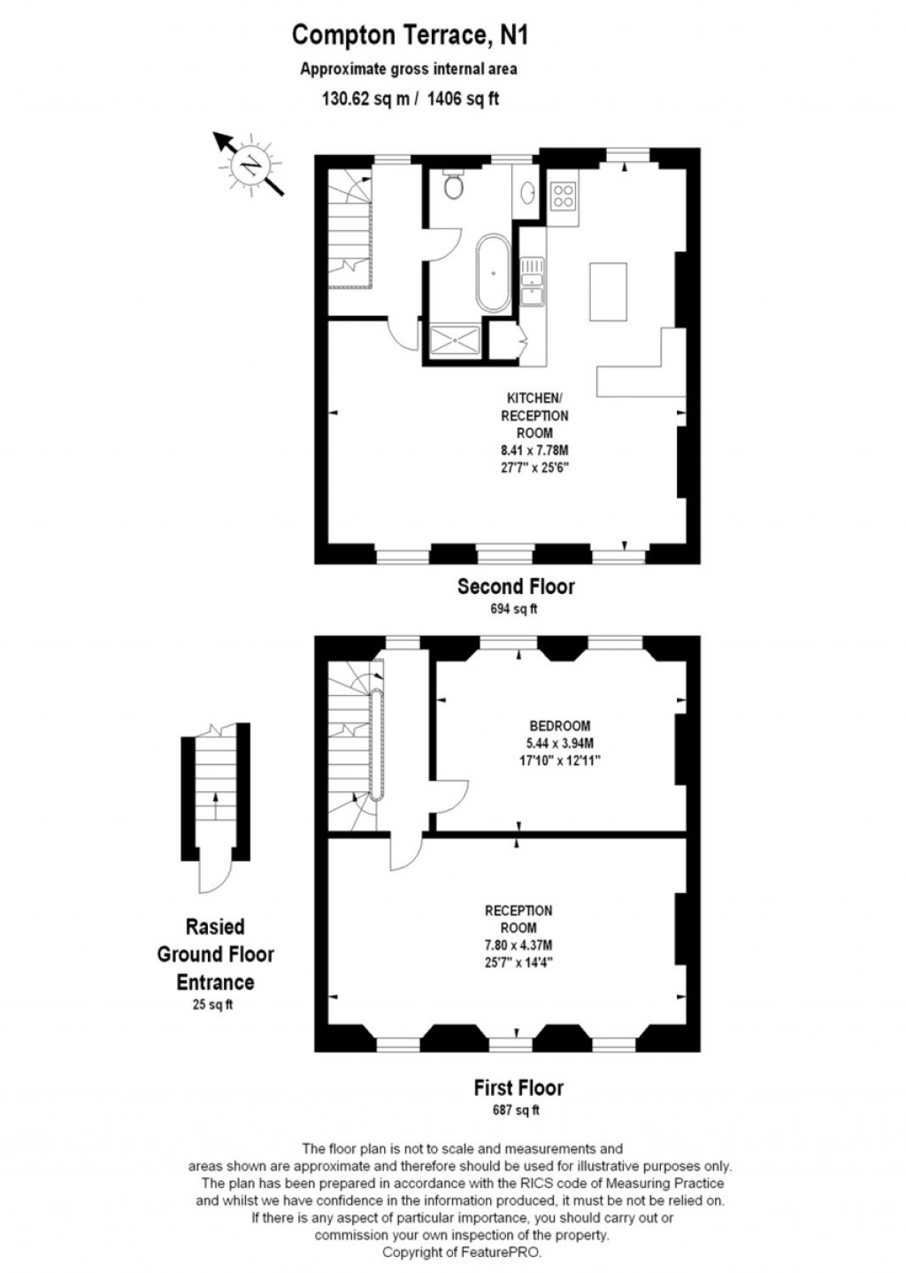 Floorplans For Compton Terrace, Canonbury, London