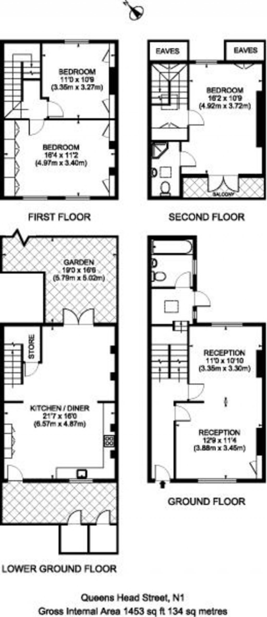 Floorplans For Queens Head Street, Islington, London