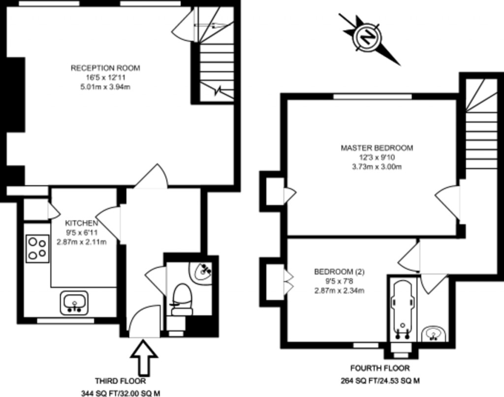 Floorplans For Hazellville Road, Islington, London