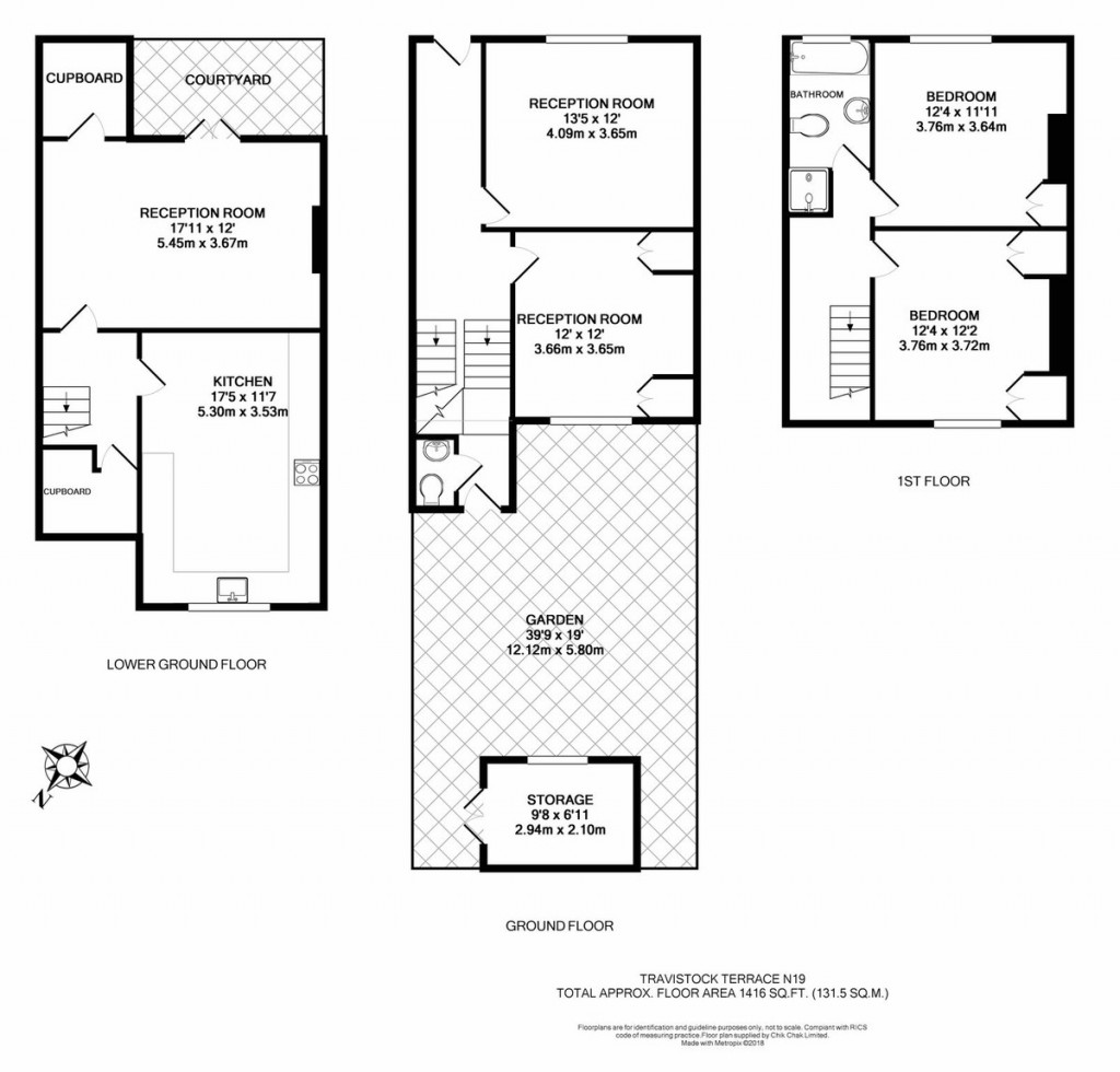 Floorplans For Tavistock Terrace, London