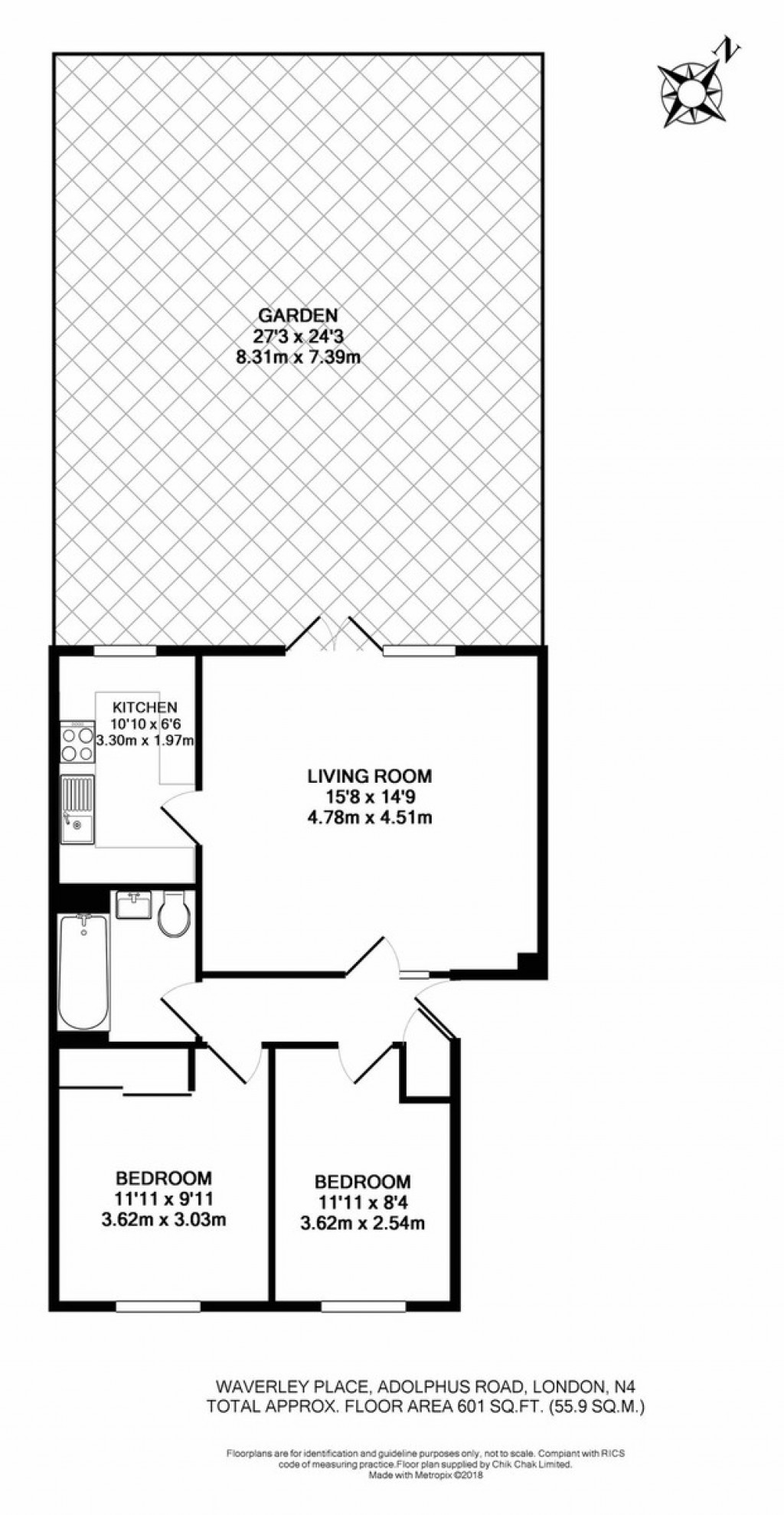 Floorplans For Adolphus Road, London