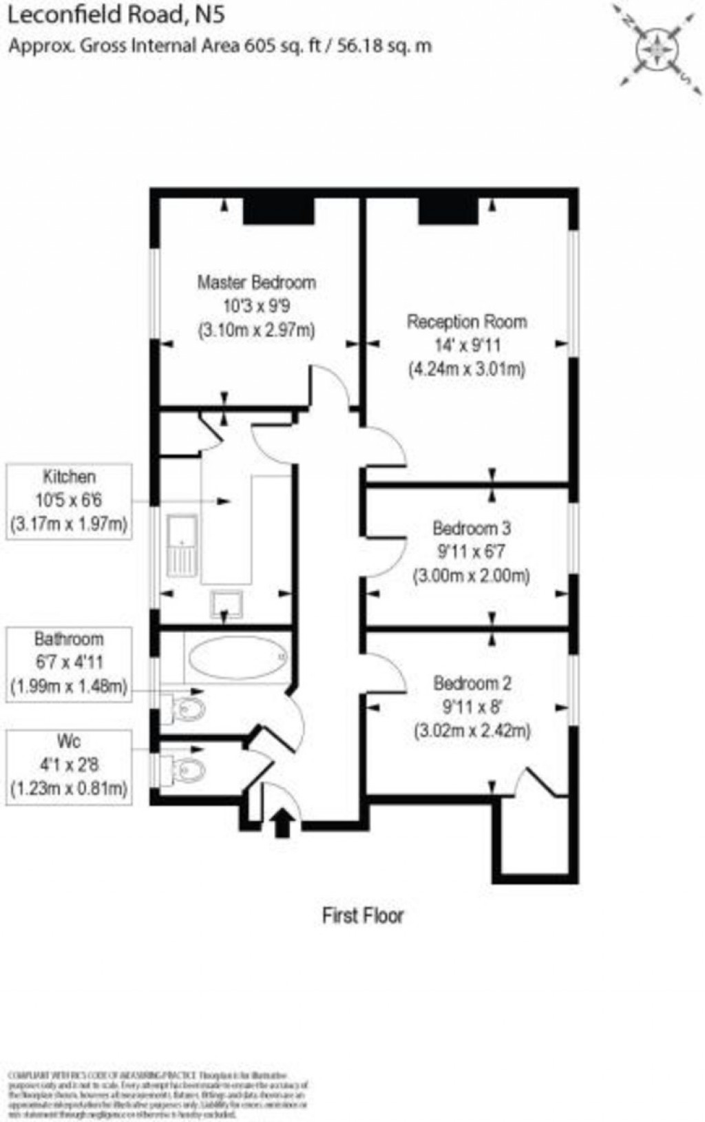 Floorplans For Leconfield Road, London