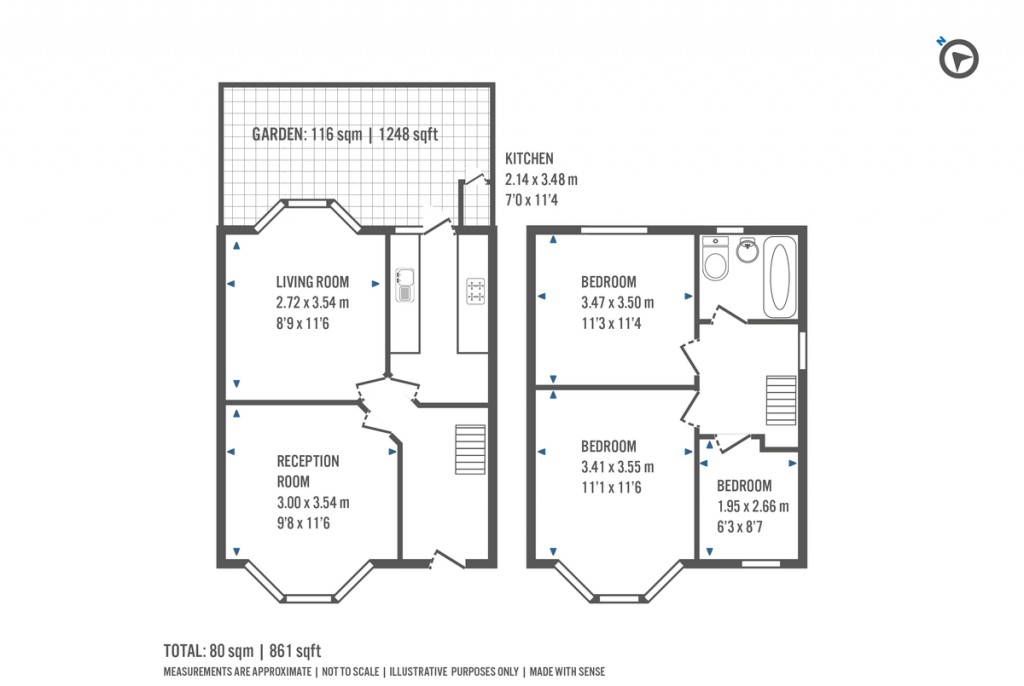 Floorplans For Warren Crescent, London