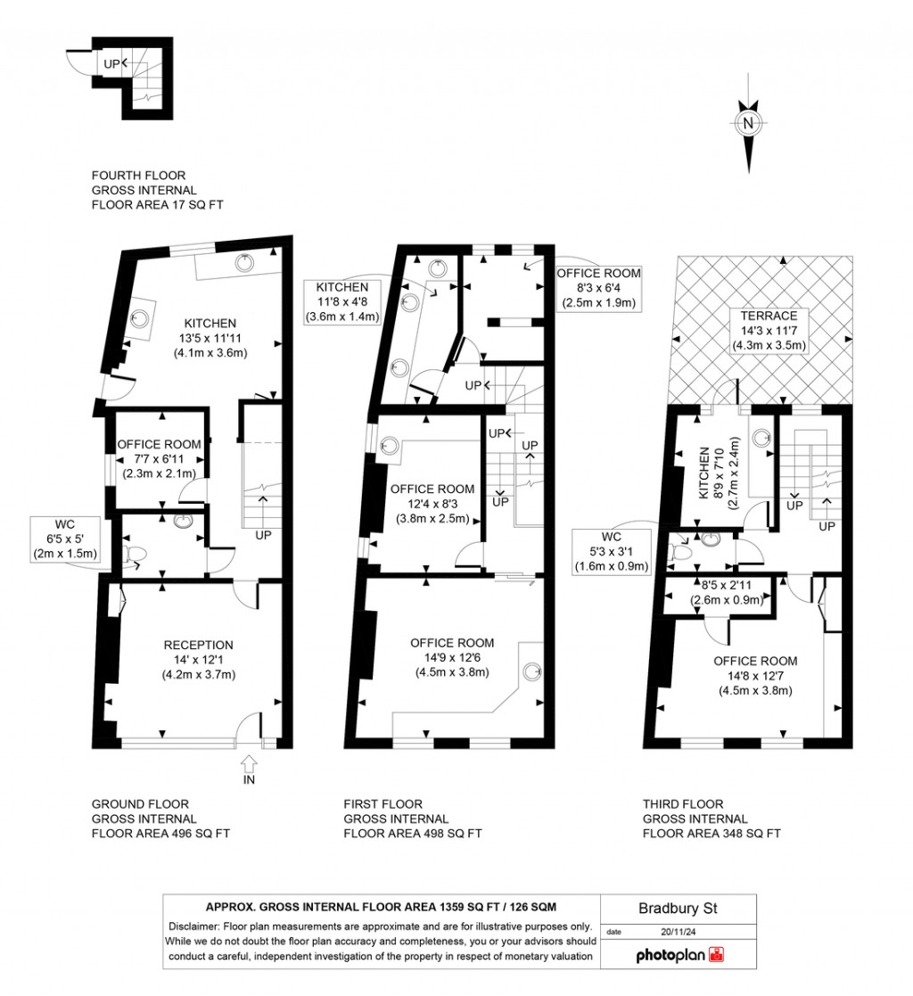 Floorplans For Bradbury Street, Dalston