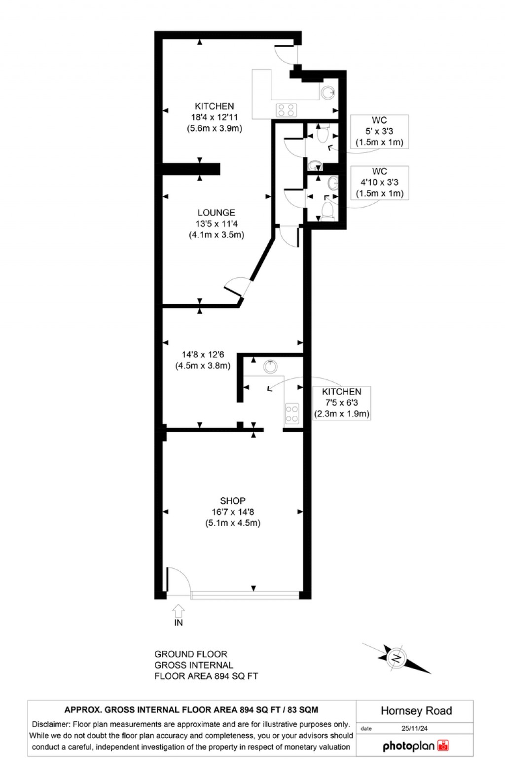 Floorplans For Hornsey Road, Hornsey