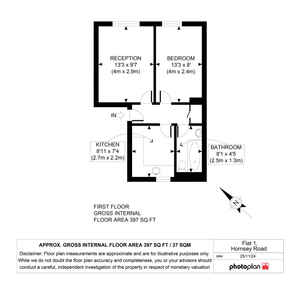 Floorplans For Hornsey Road, Hornsey