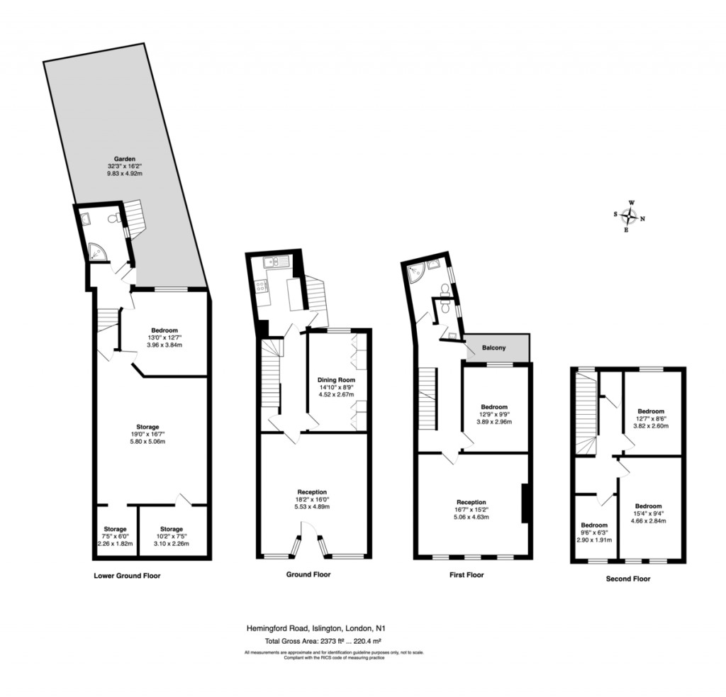 Floorplans For Hemingford Road, Islington