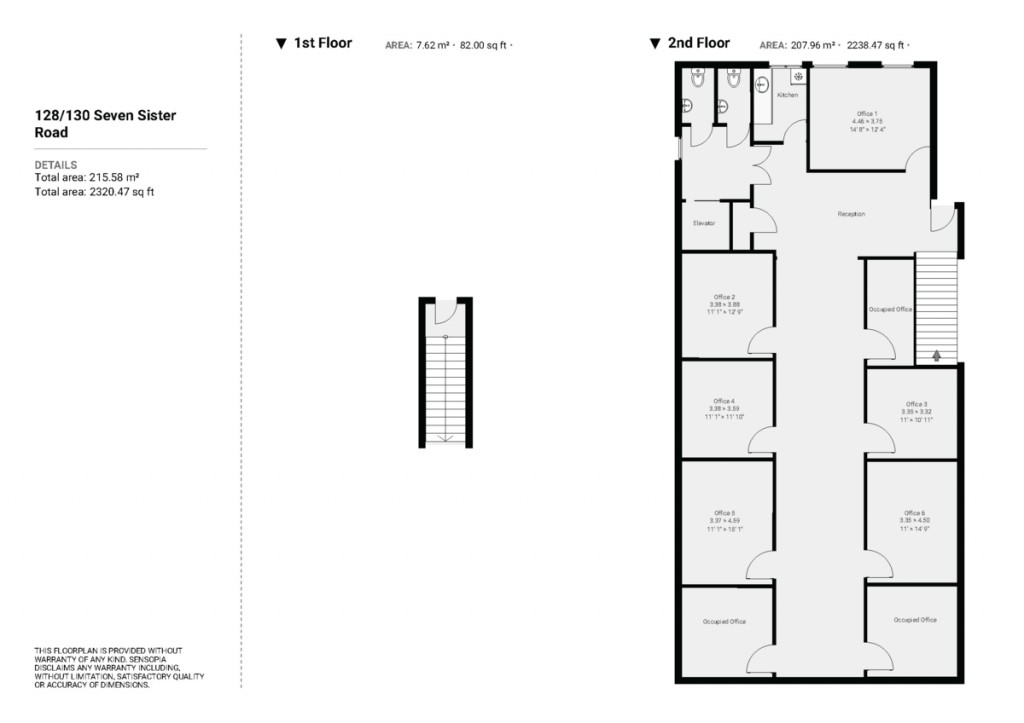 Floorplans For Seven Sister Road, Finsbury Park