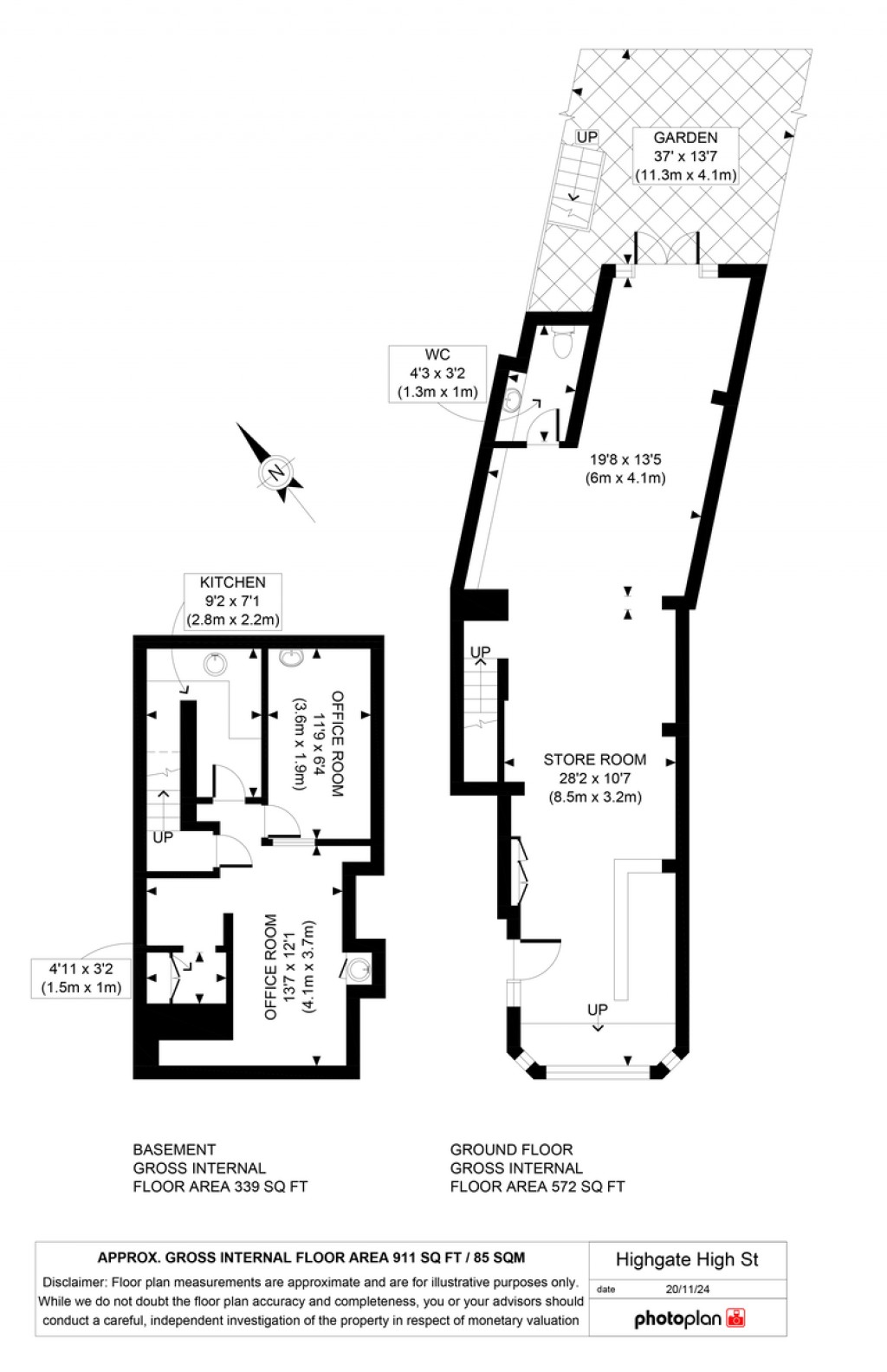 Floorplans For Highgate High Street, London