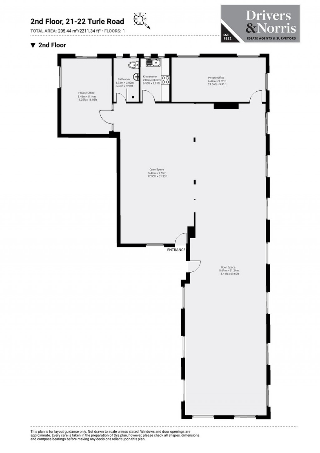 Floorplans For 2nd Floor , 21-22 Turle Road