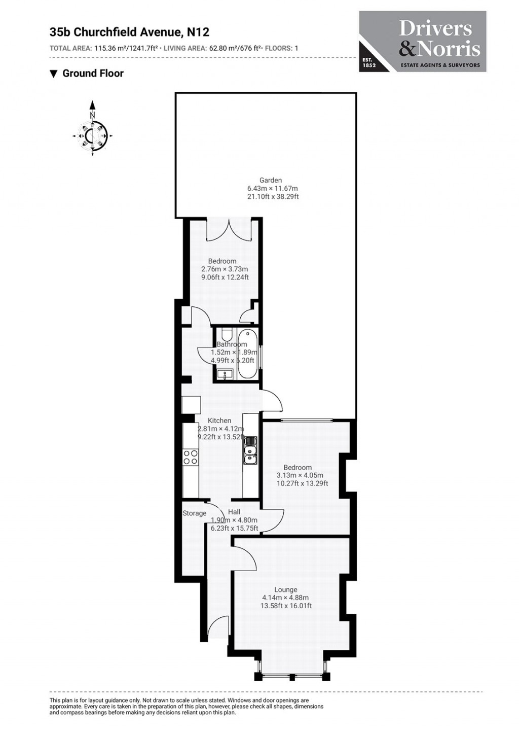 Floorplans For Churchfield Avenue, North Finchley, London