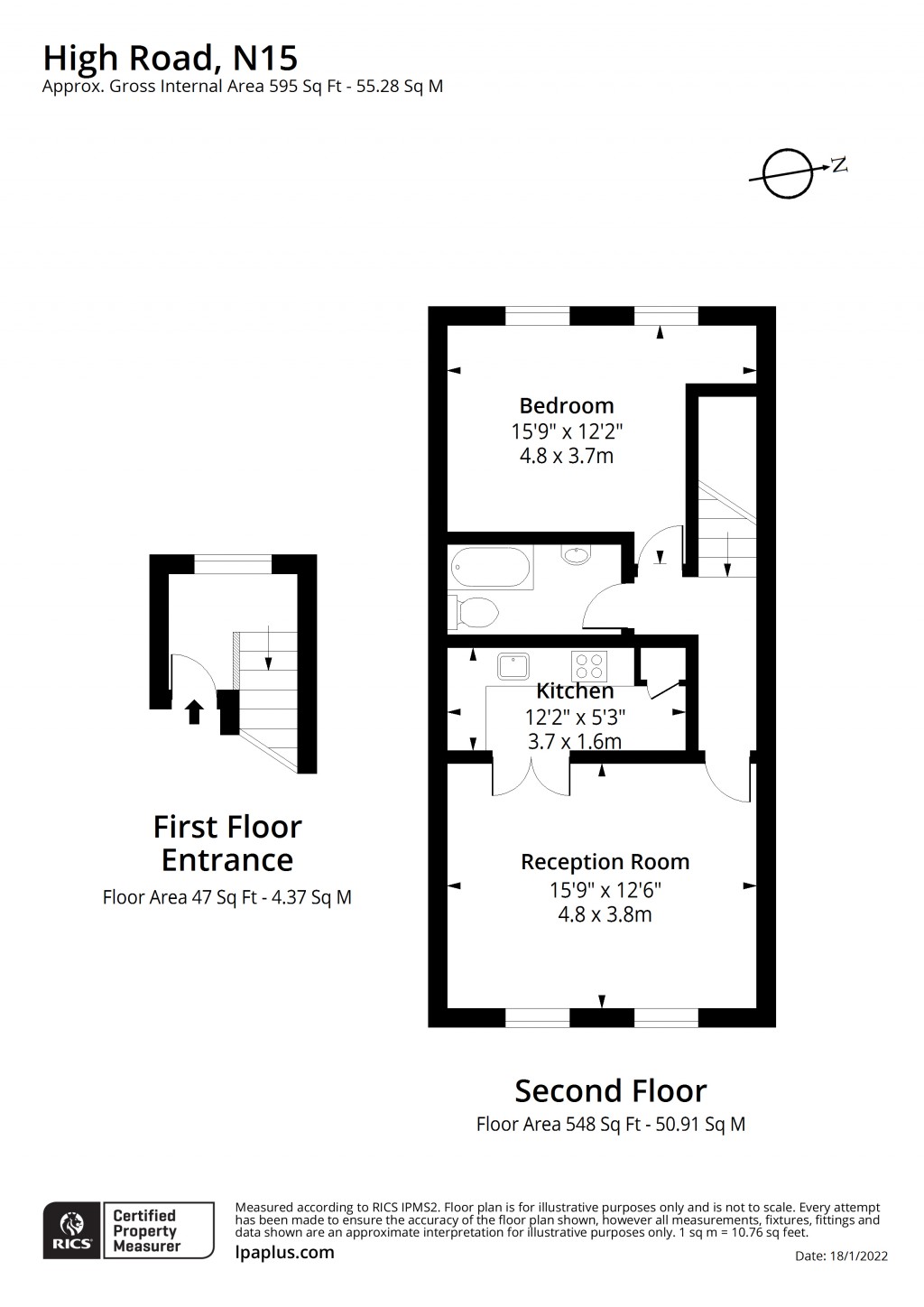 Floorplans For High Road, South Tottenham, London