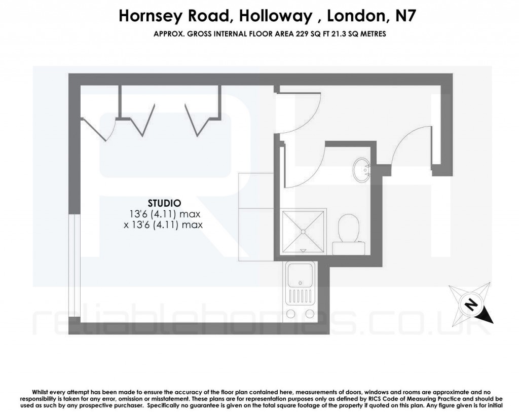 Floorplans For Hornsey Road, Holloway, London