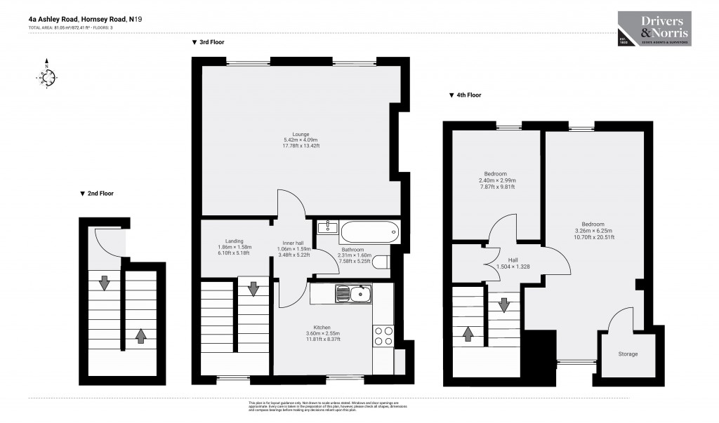 Floorplans For Ashley Road, London