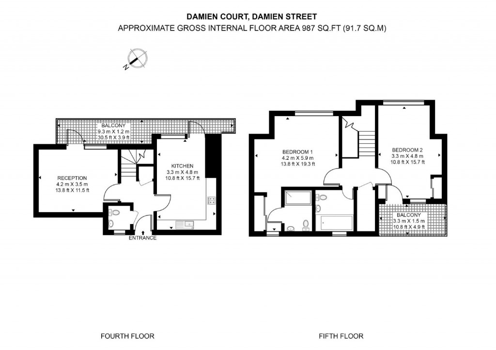 Floorplans For Damien Street, Tower, Hamlets