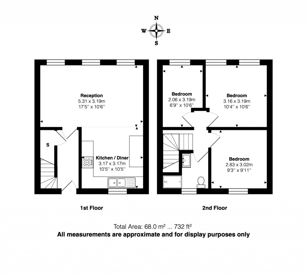 Floorplans For Crown Lane, Southgate, London