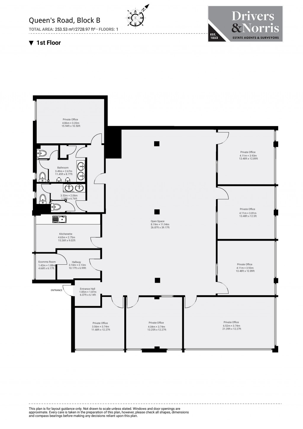 Floorplans For Queens Road, Barnet, London