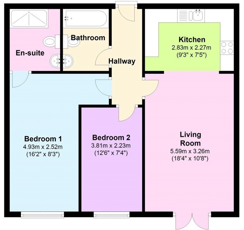 Floorplans For Cline Road, Bounds Green, London
