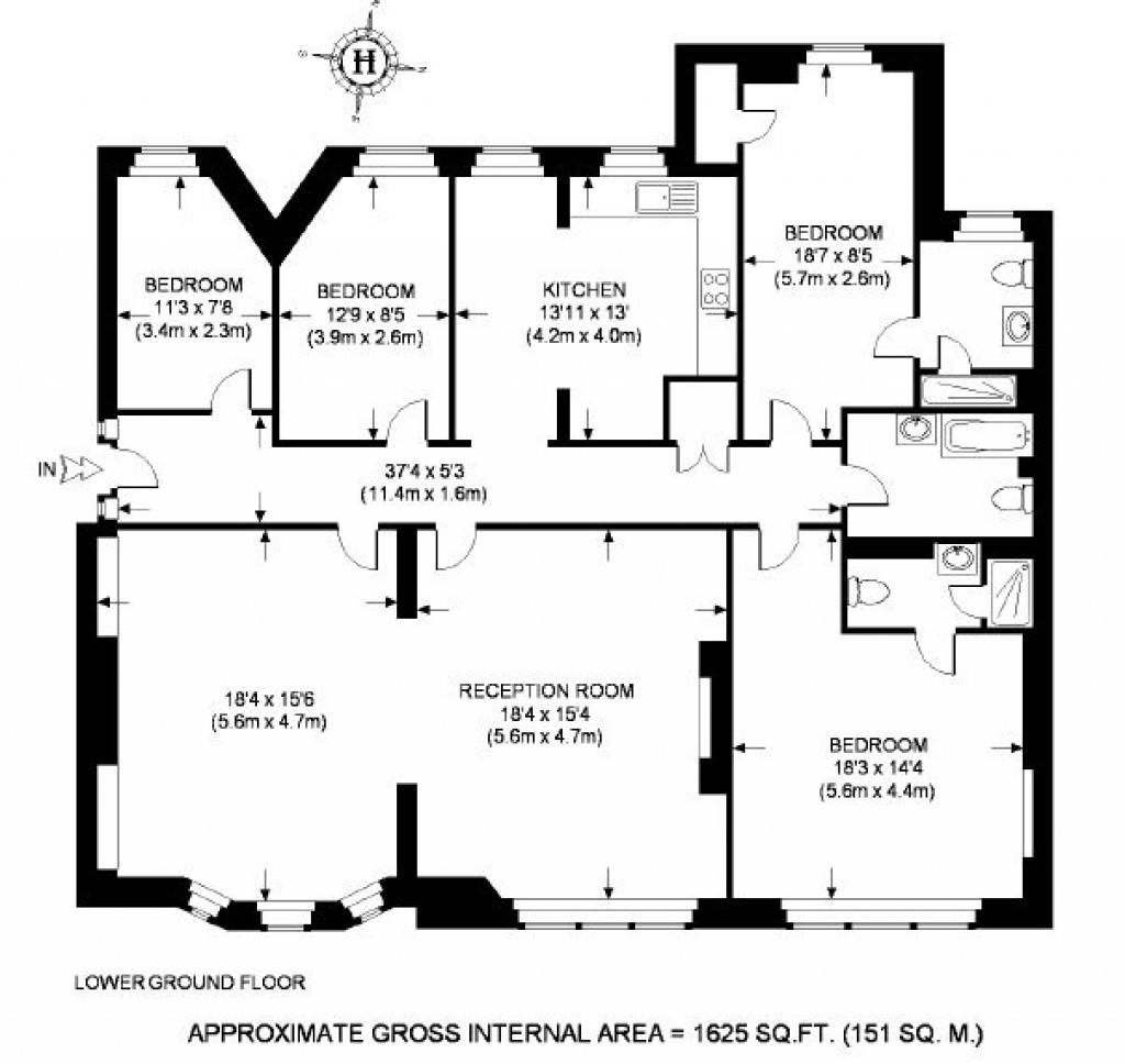 Floorplans For Cabbell Street, London