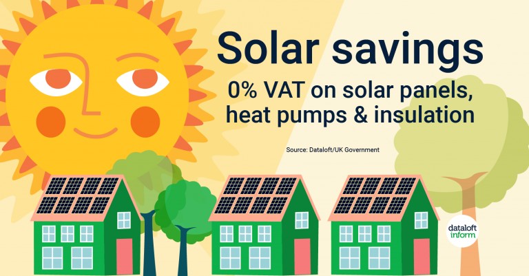 Solar savings: 0% VAT on solar panels, heat pumps and insulation