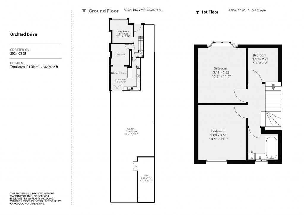 Floorplans For Orchard Road, Enfield
